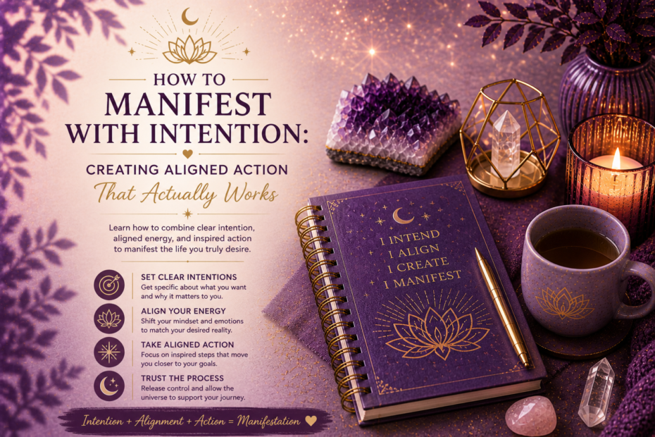 intentional creation manifestation aligned action and energy concept
